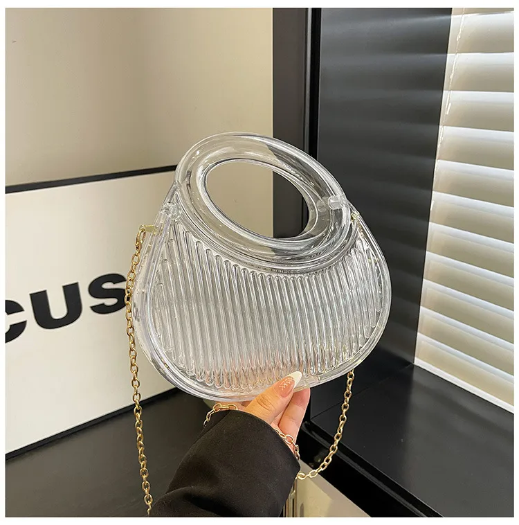 Transparent Gold Silver Acrylic Solid Color Oval display picture 6