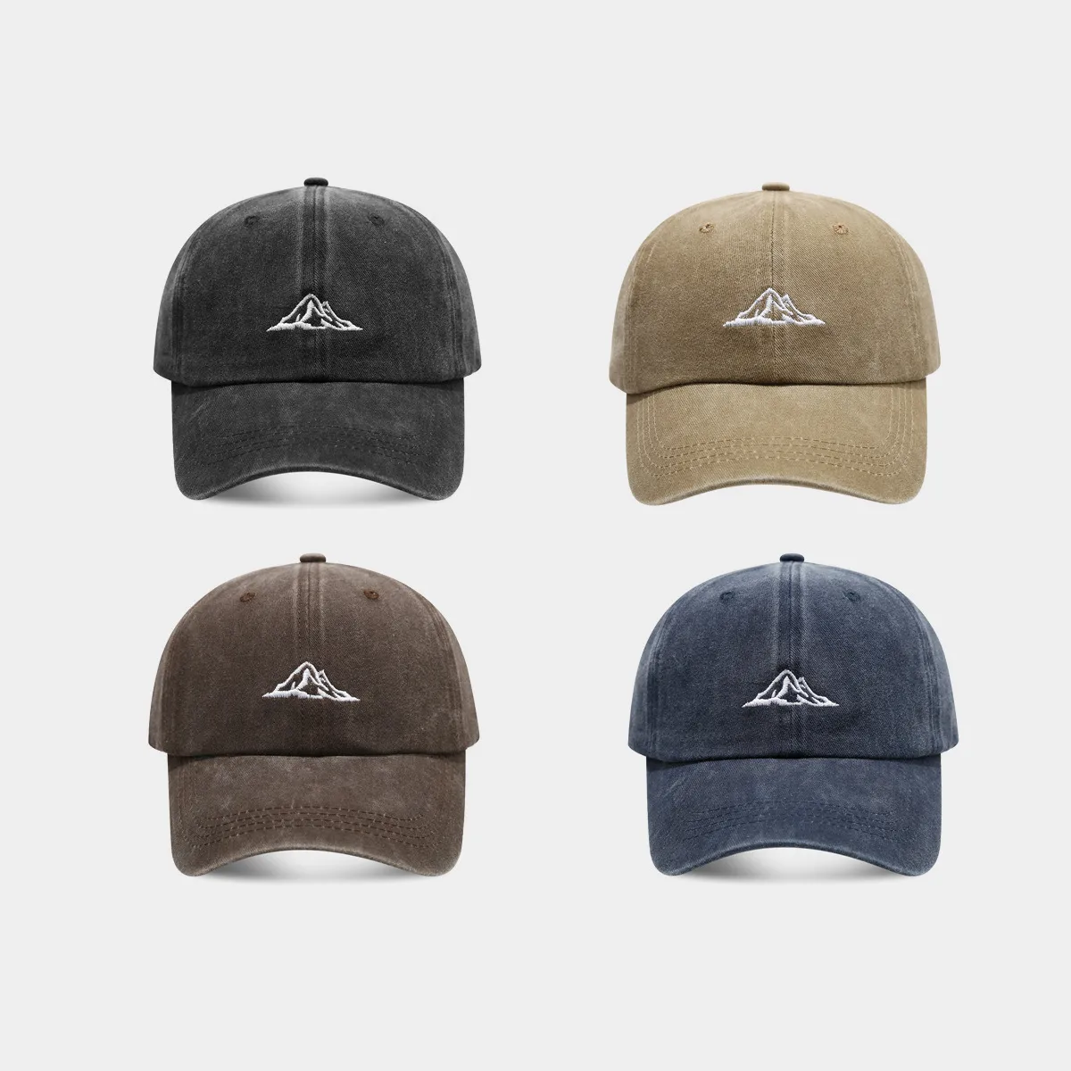 Unisex Casual Simple Style Streetwear Mountain Embroidery Curved Eaves Baseball Cap display picture 1