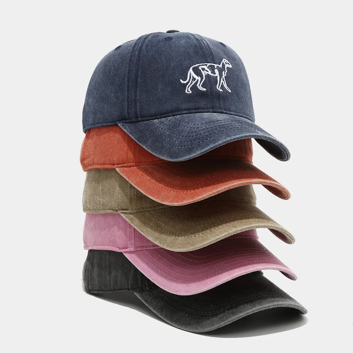 Unisex Casual Retro Simple Style Dog Embroidery Curved Eaves Baseball Cap display picture 1