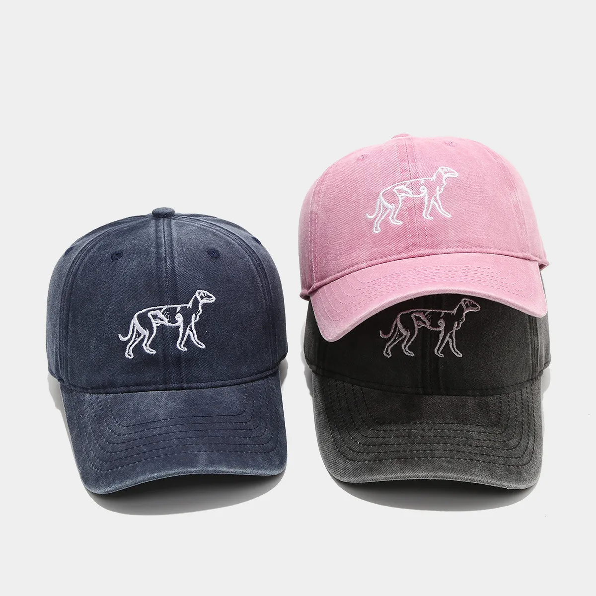 Unisex Casual Retro Simple Style Dog Embroidery Curved Eaves Baseball Cap display picture 2
