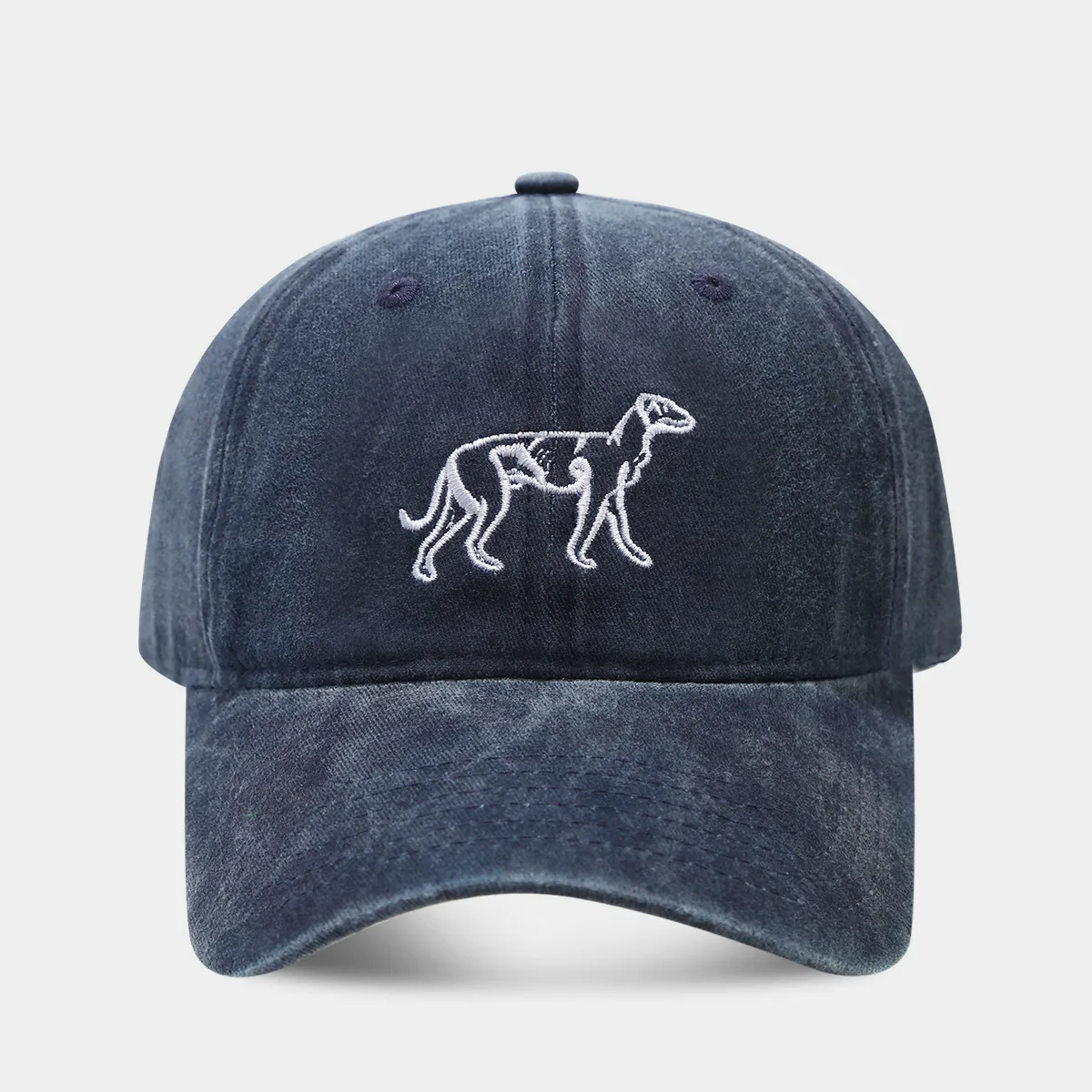 Unisex Casual Retro Simple Style Dog Embroidery Curved Eaves Baseball Cap display picture 8