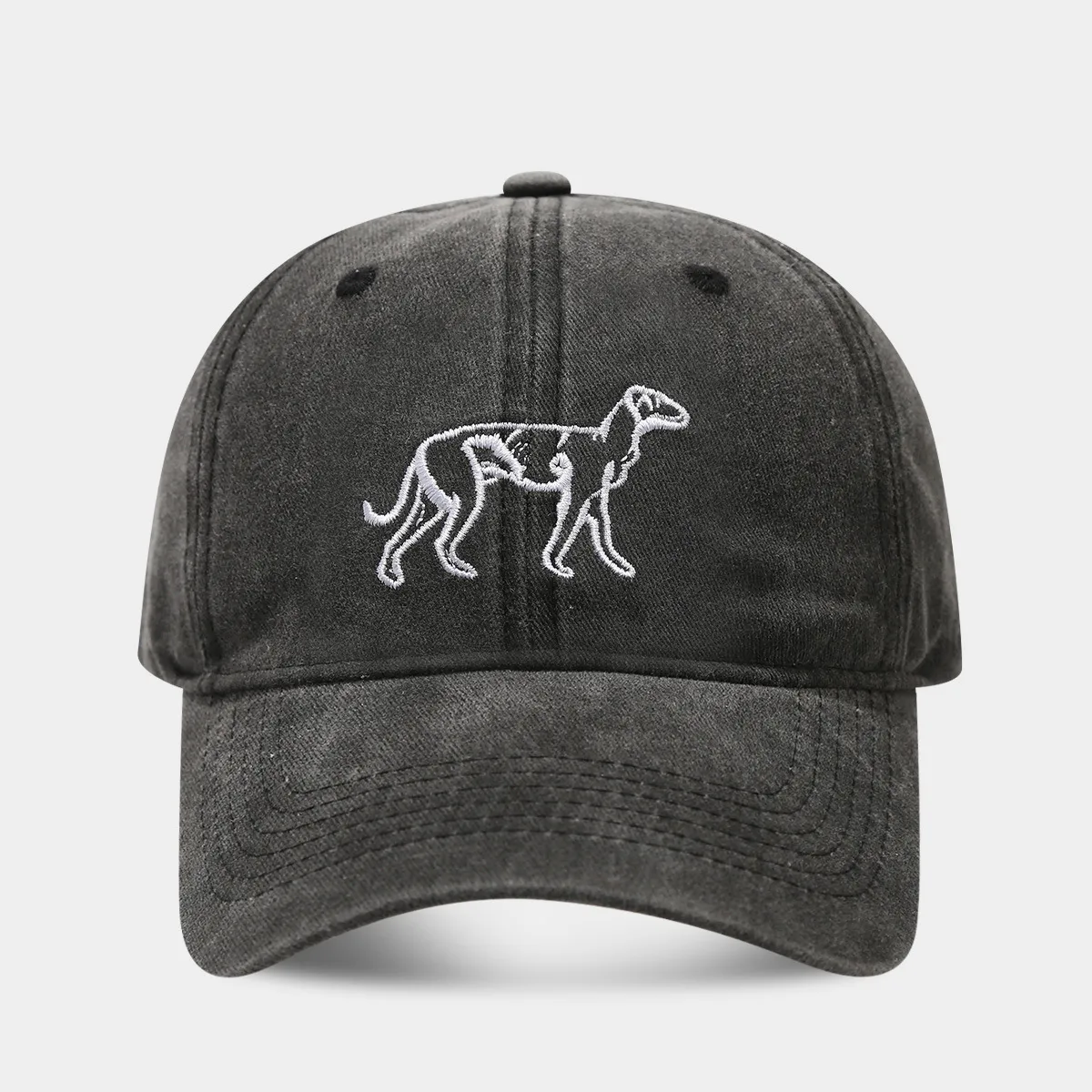 Unisex Casual Retro Simple Style Dog Embroidery Curved Eaves Baseball Cap display picture 4