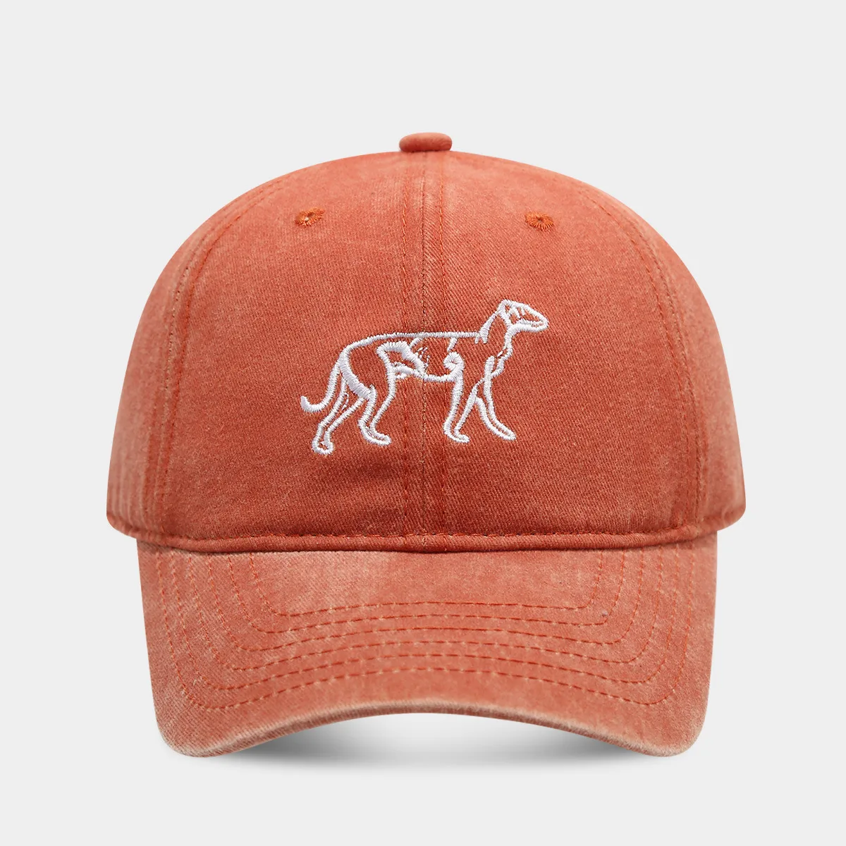 Unisex Casual Retro Simple Style Dog Embroidery Curved Eaves Baseball Cap display picture 5