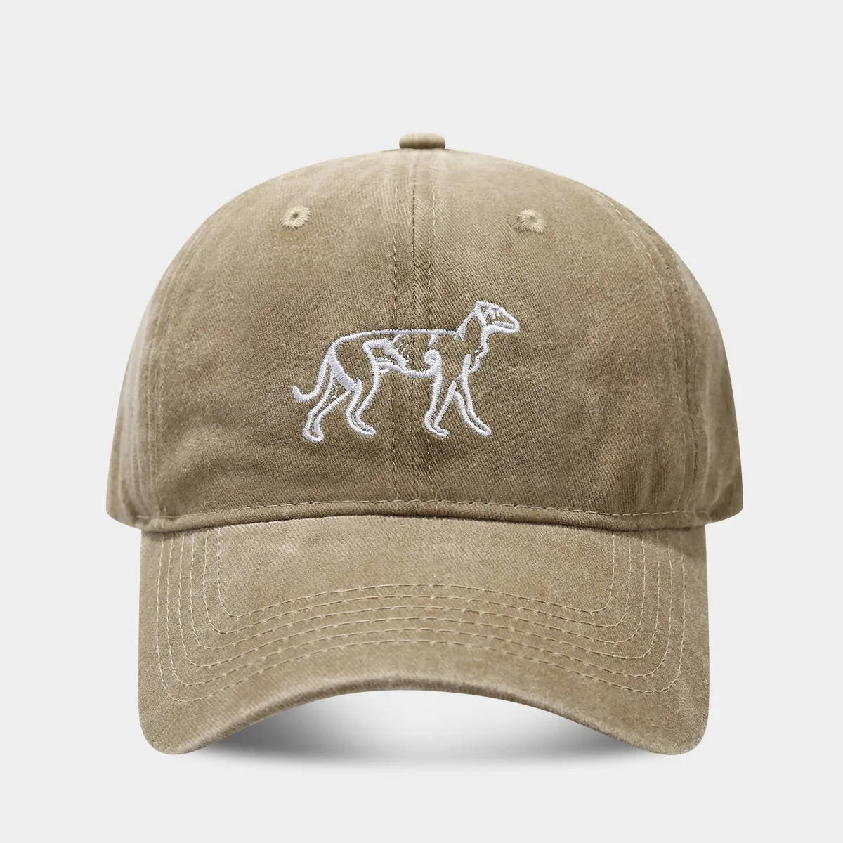 Unisex Casual Retro Simple Style Dog Embroidery Curved Eaves Baseball Cap display picture 6