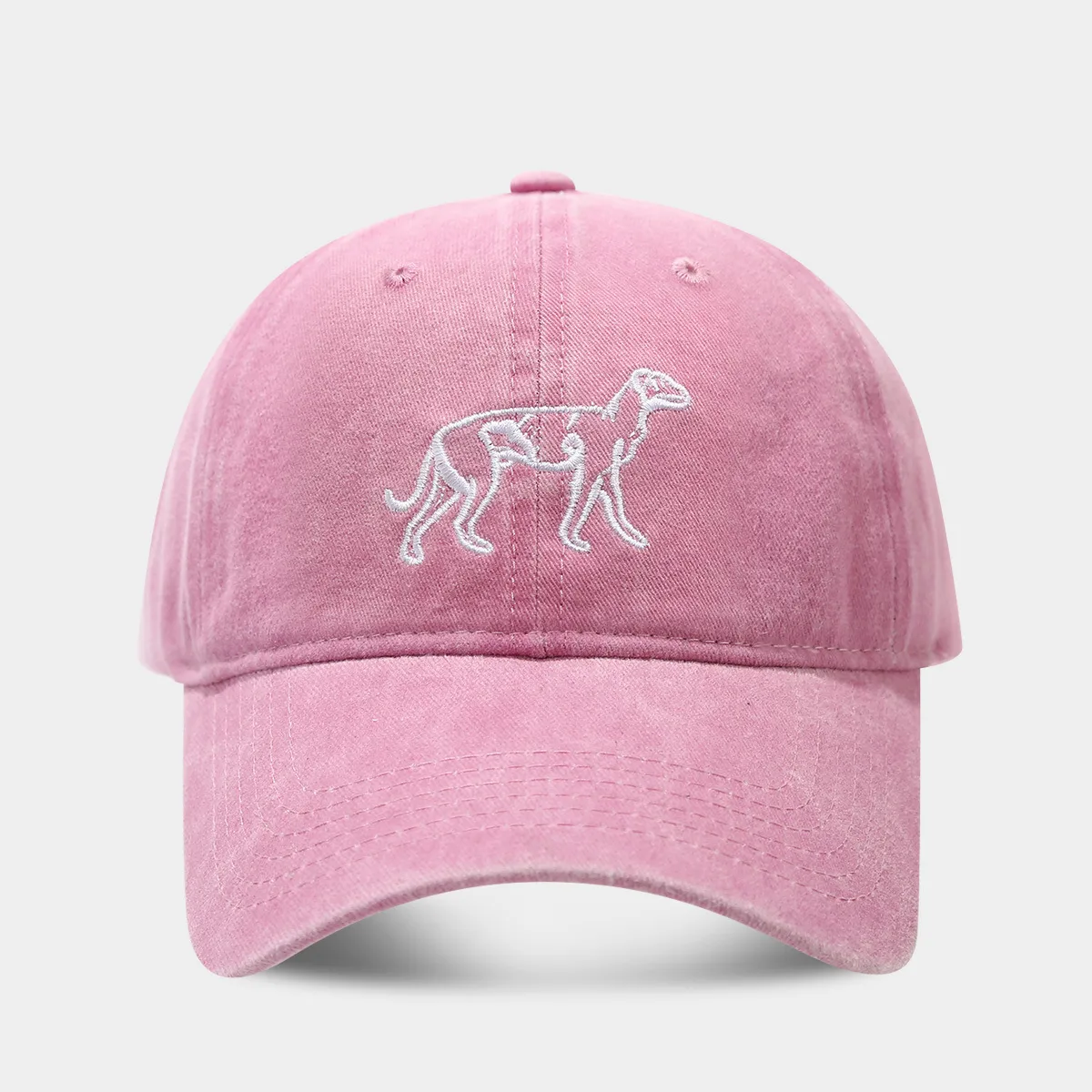 Unisex Casual Retro Simple Style Dog Embroidery Curved Eaves Baseball Cap display picture 7
