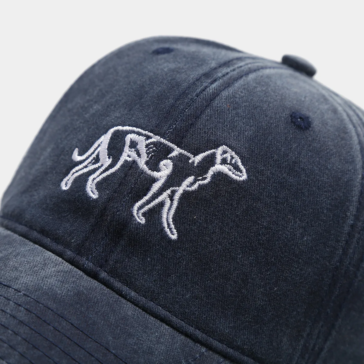 Unisex Casual Retro Simple Style Dog Embroidery Curved Eaves Baseball Cap display picture 10