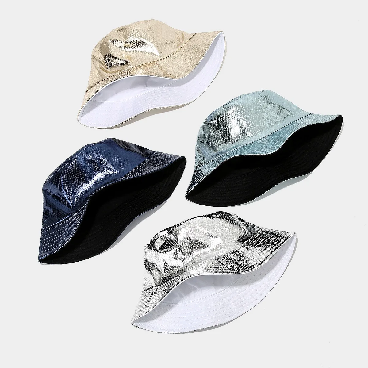 Unisex Casual Elegant Simple Style Solid Color Curved Eaves Bucket Hat display picture 4