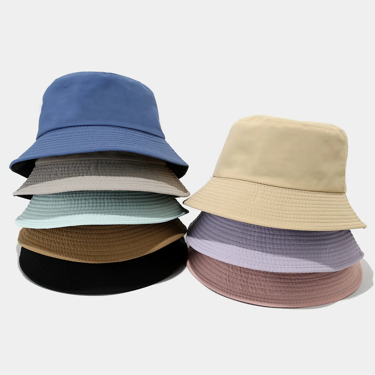 Unisex Casual Elegant Simple Style Solid Color Curved Eaves Bucket Hat display picture 1