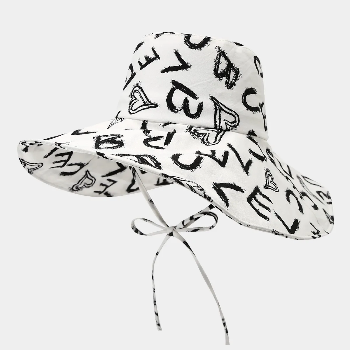 Unisex Casual Elegant Simple Style Printing Curved Eaves Bucket Hat display picture 11