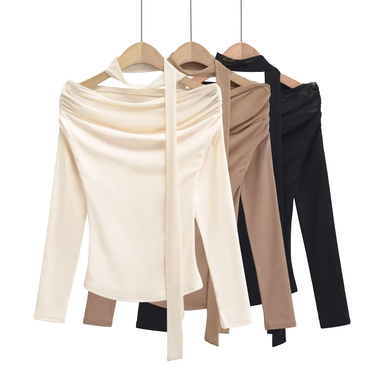 Women's T-shirt Long Sleeve T-Shirts Streetwear Solid Color display picture 1