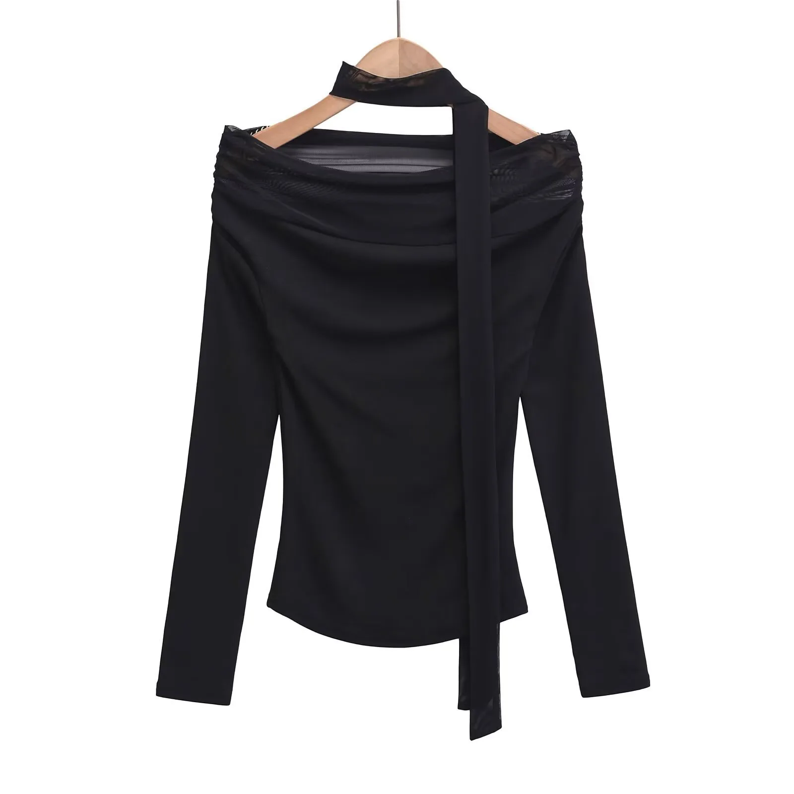 Women's T-shirt Long Sleeve T-Shirts Streetwear Solid Color display picture 2