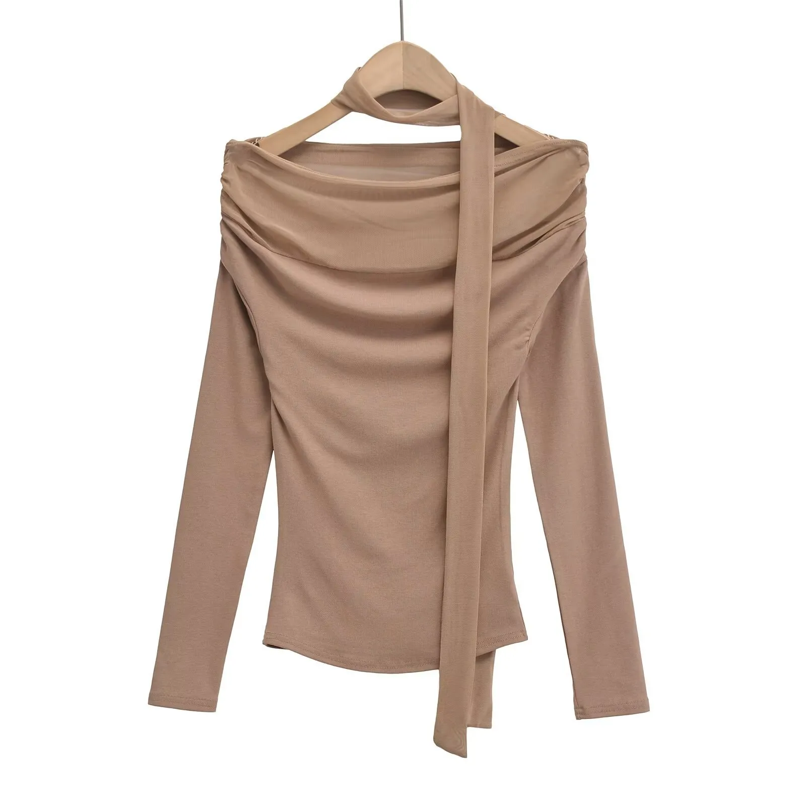 Women's T-shirt Long Sleeve T-Shirts Streetwear Solid Color display picture 4