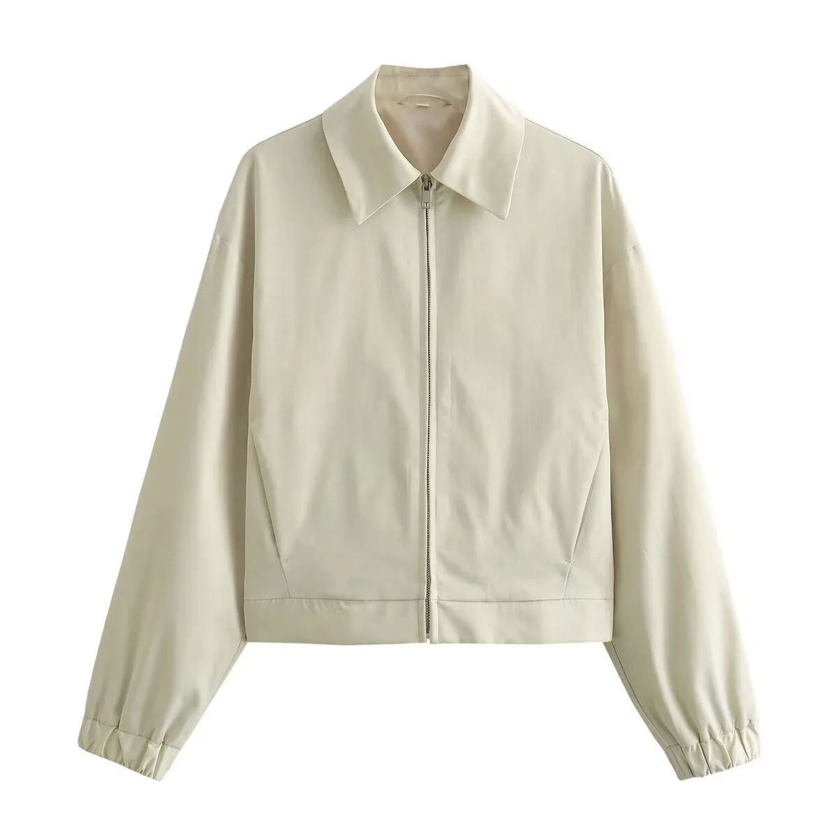 Women's Elegant Solid Color Zipper Coat display picture 1
