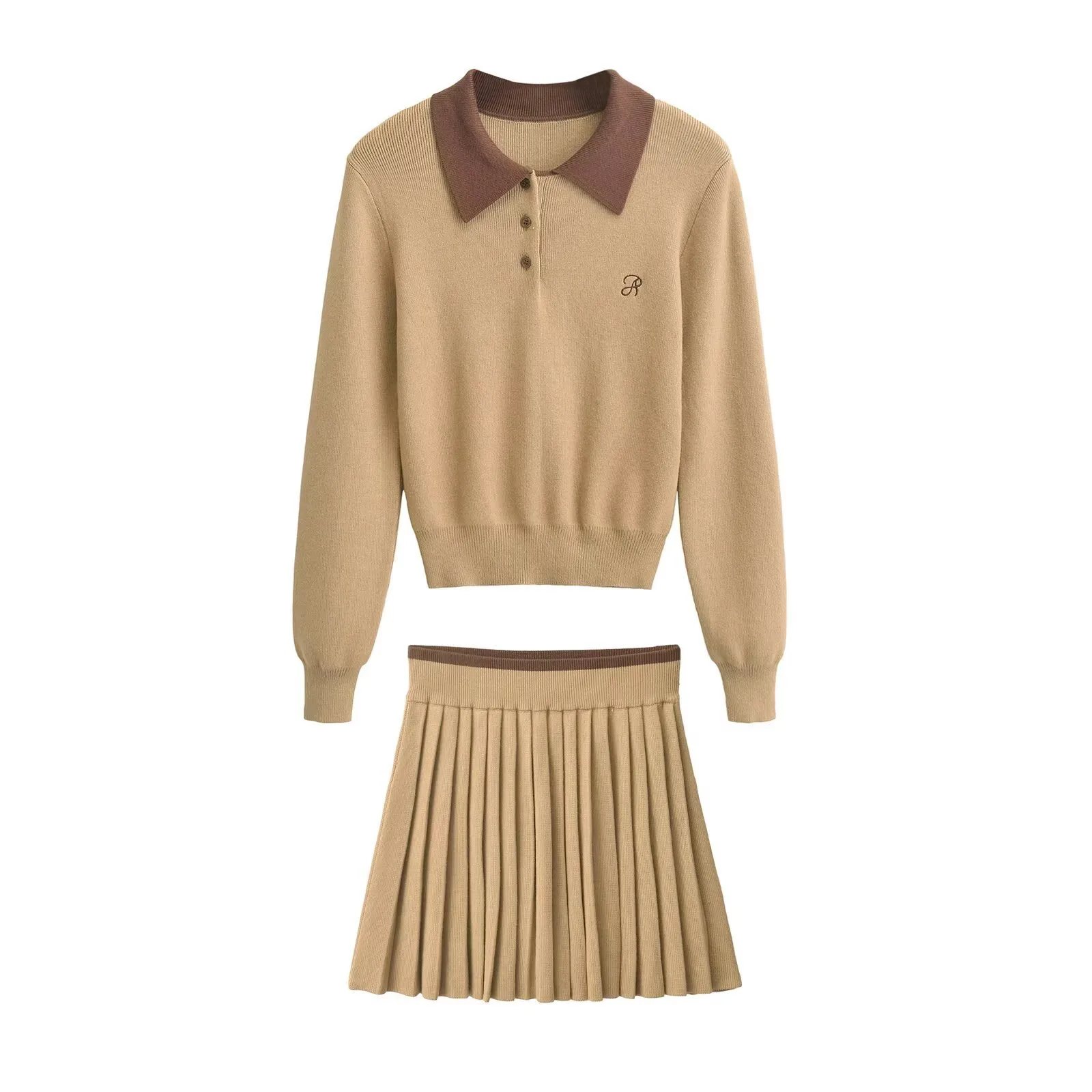 Holiday Daily Women's Elegant Streetwear Solid Color Knit Skirt Co-ord Set Shorts Sets display picture 1