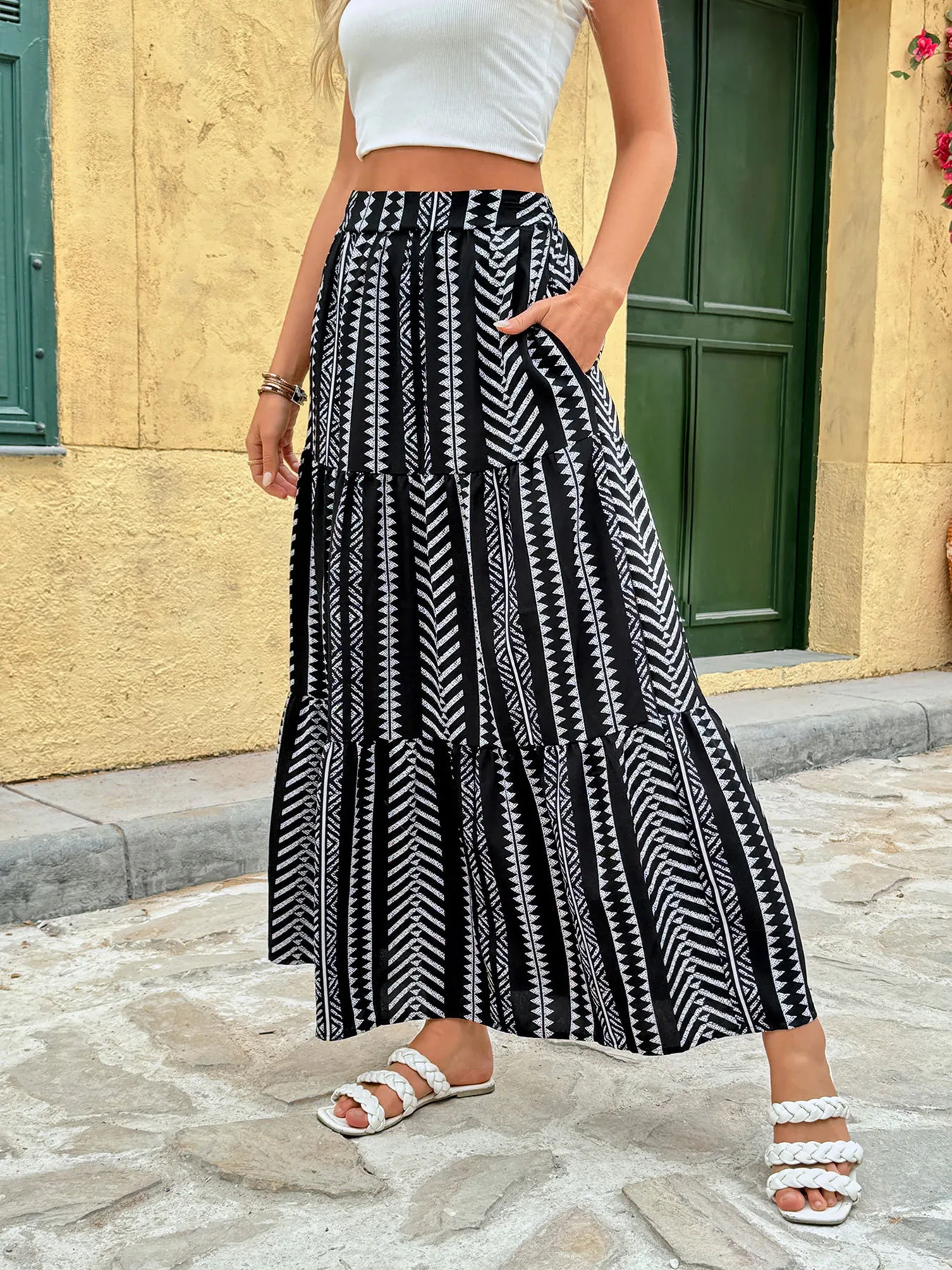 Women's Skirt Vintage Style Bohemian Printing Maxi Long Dress Holiday Daily display picture 2