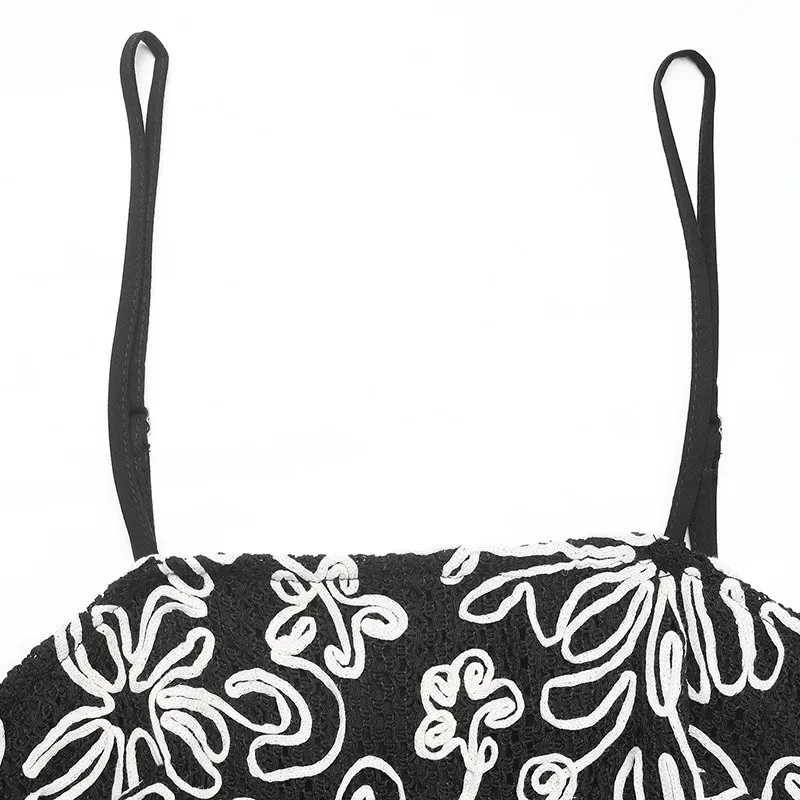 Women's Strap Dress Elegant Simple Style Strap Sleeveless Flower Midi Dress Holiday Daily display picture 7