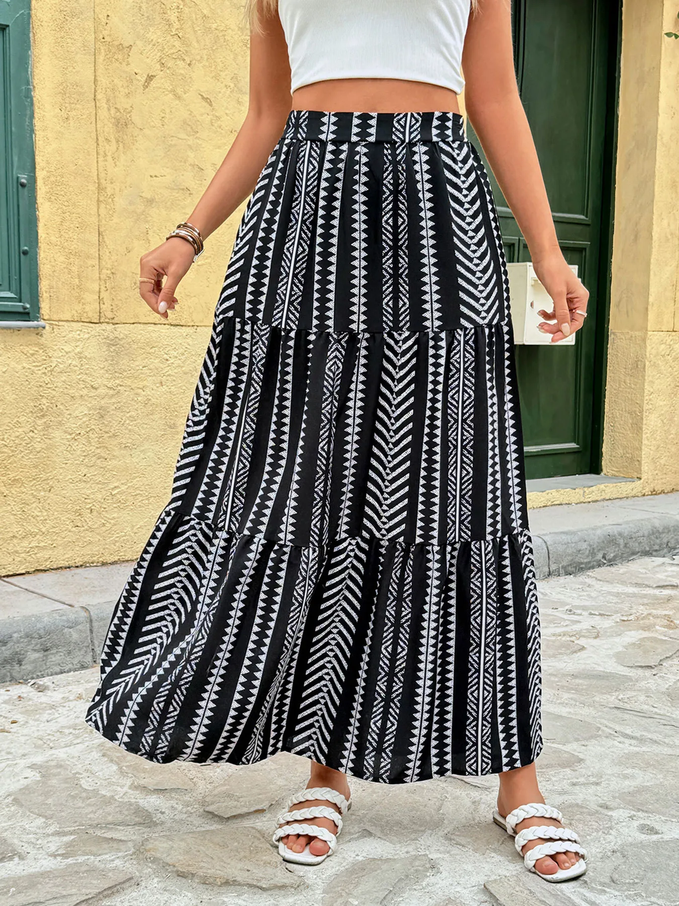 Women's Skirt Vintage Style Bohemian Printing Maxi Long Dress Holiday Daily display picture 5