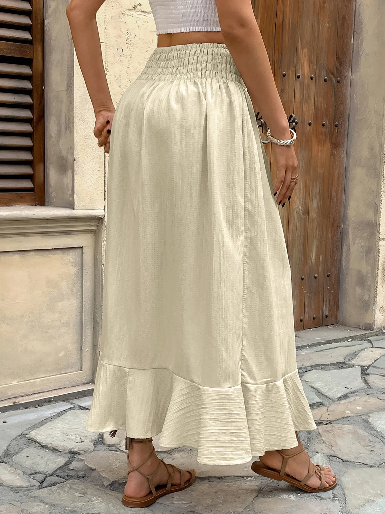 Women's Skirt Casual Simple Style Streetwear Solid Color Maxi Long Dress Holiday Selfie display picture 5