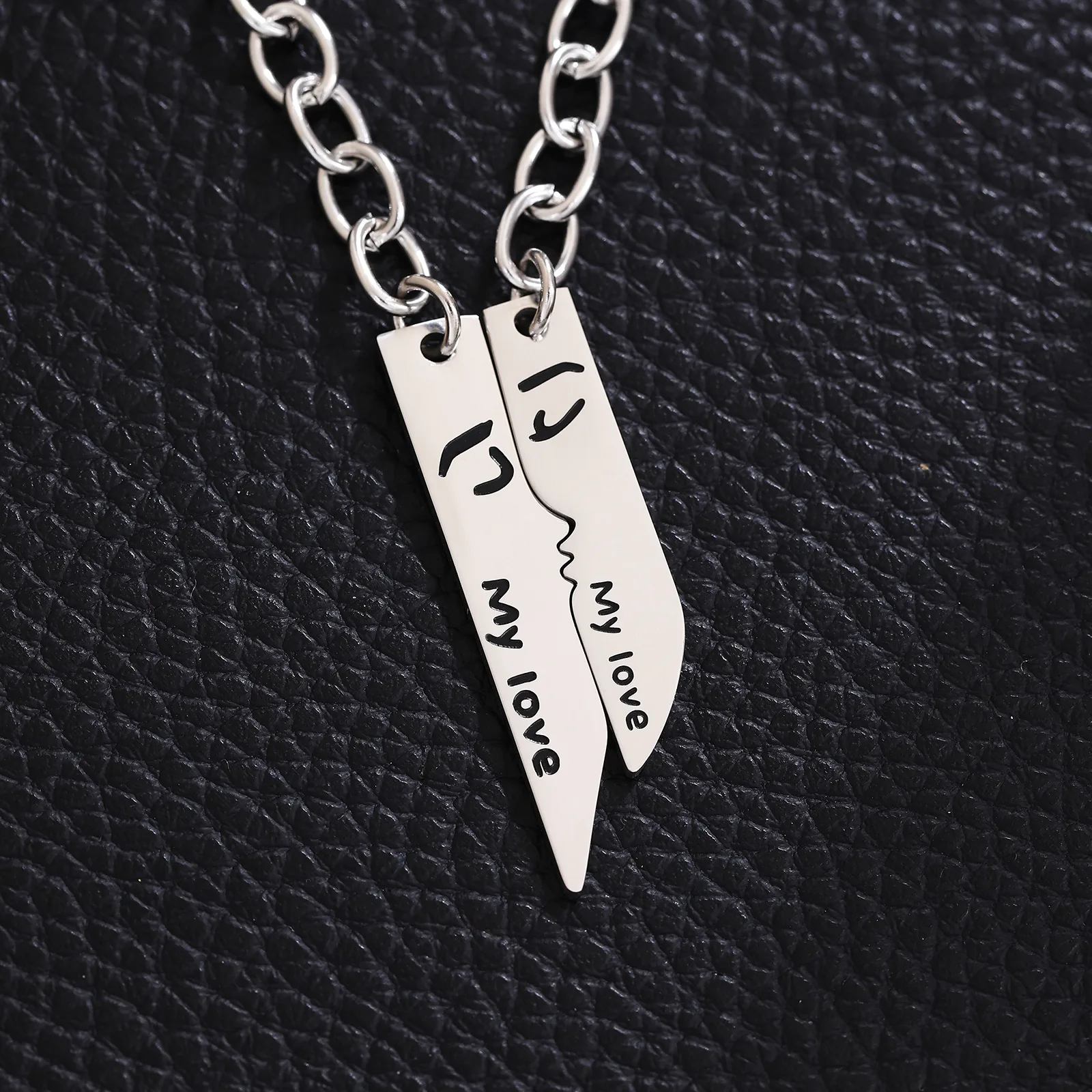 2 Pieces Y2K Cartoon Style Romantic Vocabulary Words/Name 304 Stainless Steel Unisex Keychain display picture 2