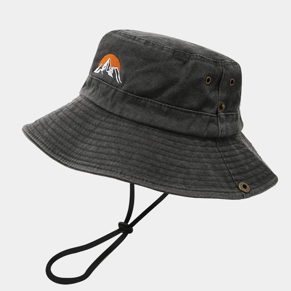 Unisex Casual Elegant Simple Style Mountain Curved Eaves Bucket Hat display picture 6
