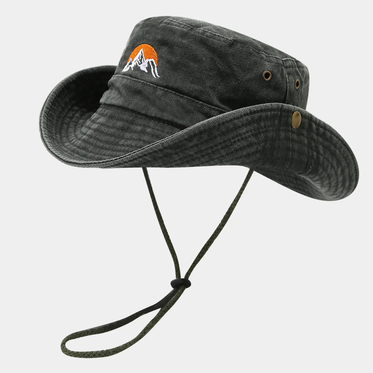 Unisex Casual Elegant Simple Style Mountain Curved Eaves Bucket Hat display picture 3