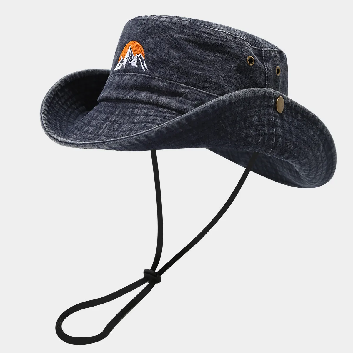 Unisex Casual Elegant Simple Style Mountain Curved Eaves Bucket Hat display picture 4