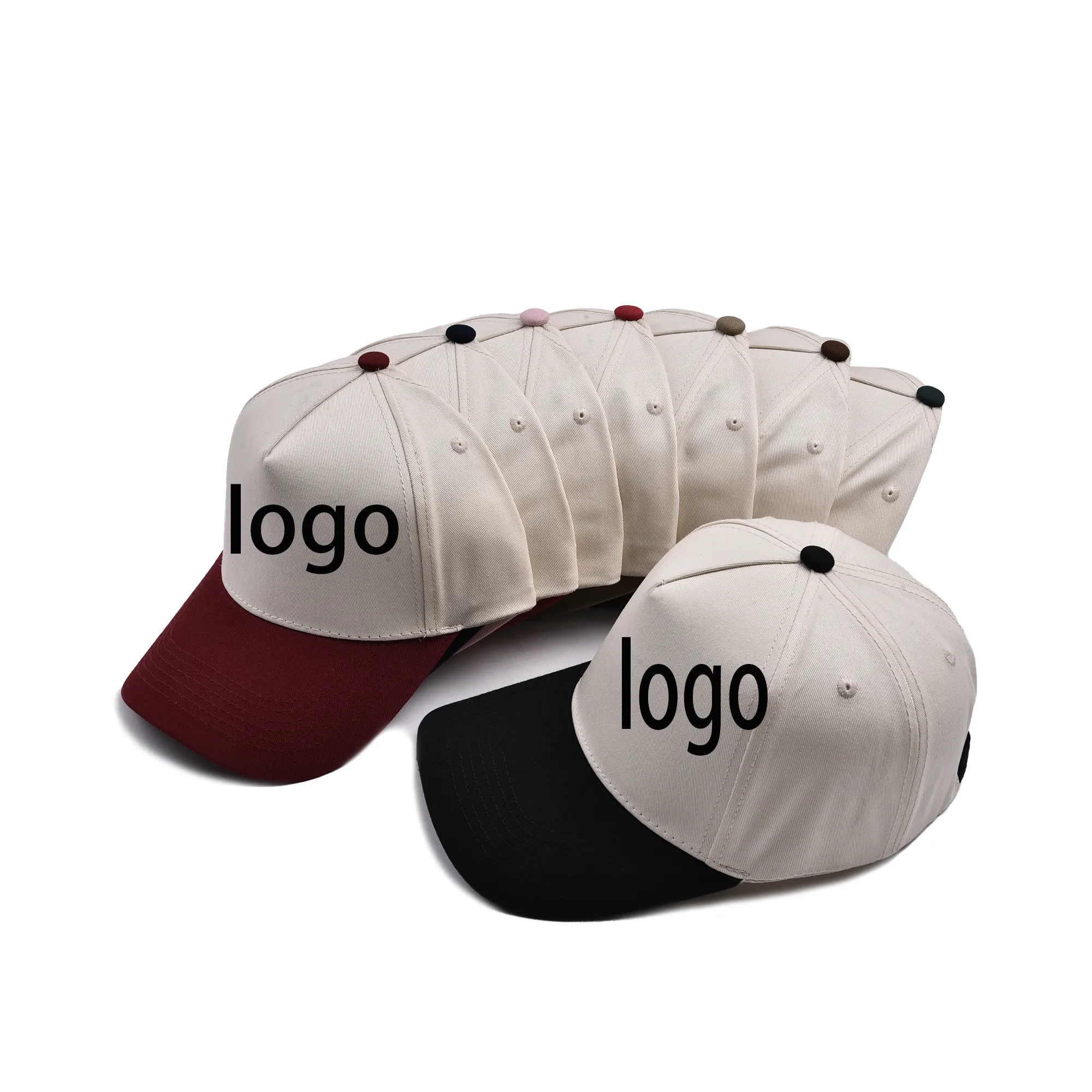 Unisex Simple Style Sport Style Color Block Curved Eaves Baseball Cap display picture 1
