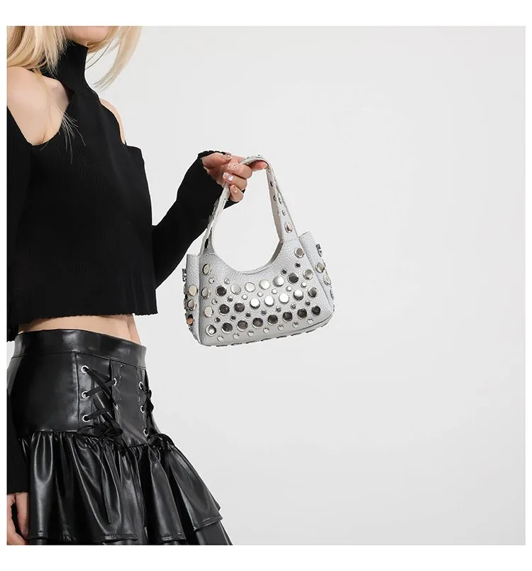 Women's Pu Leather Round Dots Streetwear Square Magnetic Buckle Shoulder Bag display picture 10