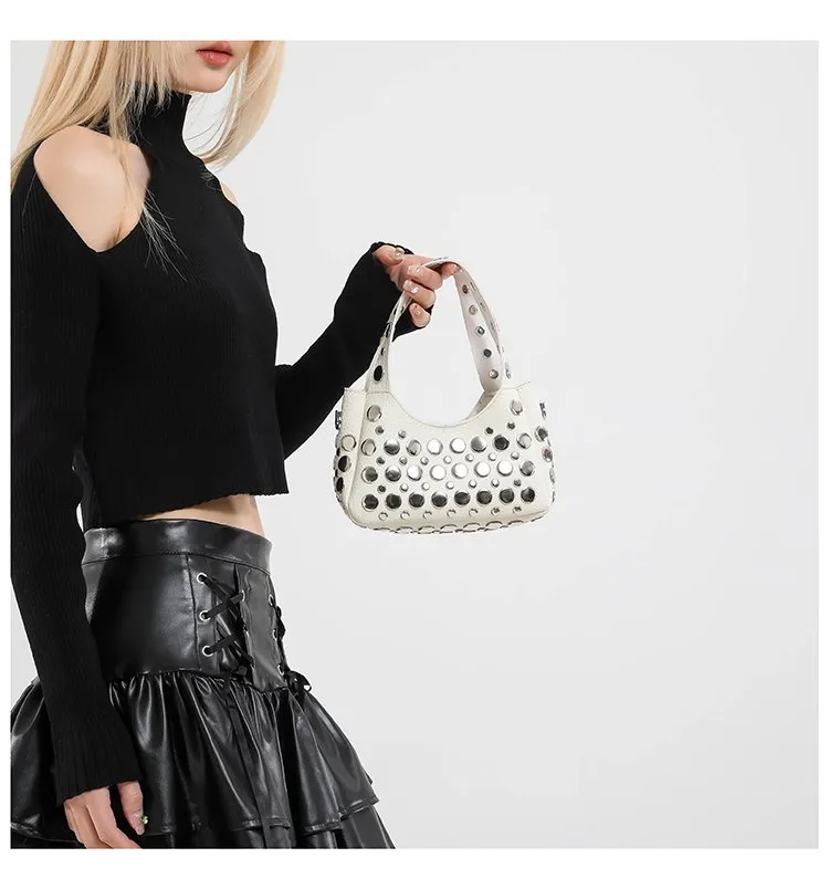 Women's Pu Leather Round Dots Streetwear Square Magnetic Buckle Shoulder Bag display picture 12