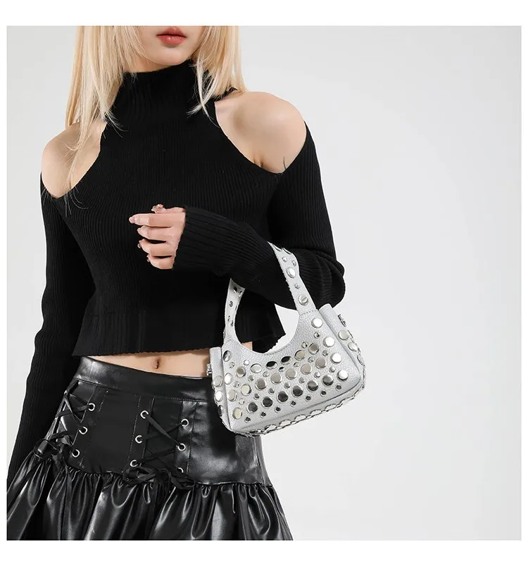 Women's Pu Leather Round Dots Streetwear Square Magnetic Buckle Shoulder Bag display picture 7