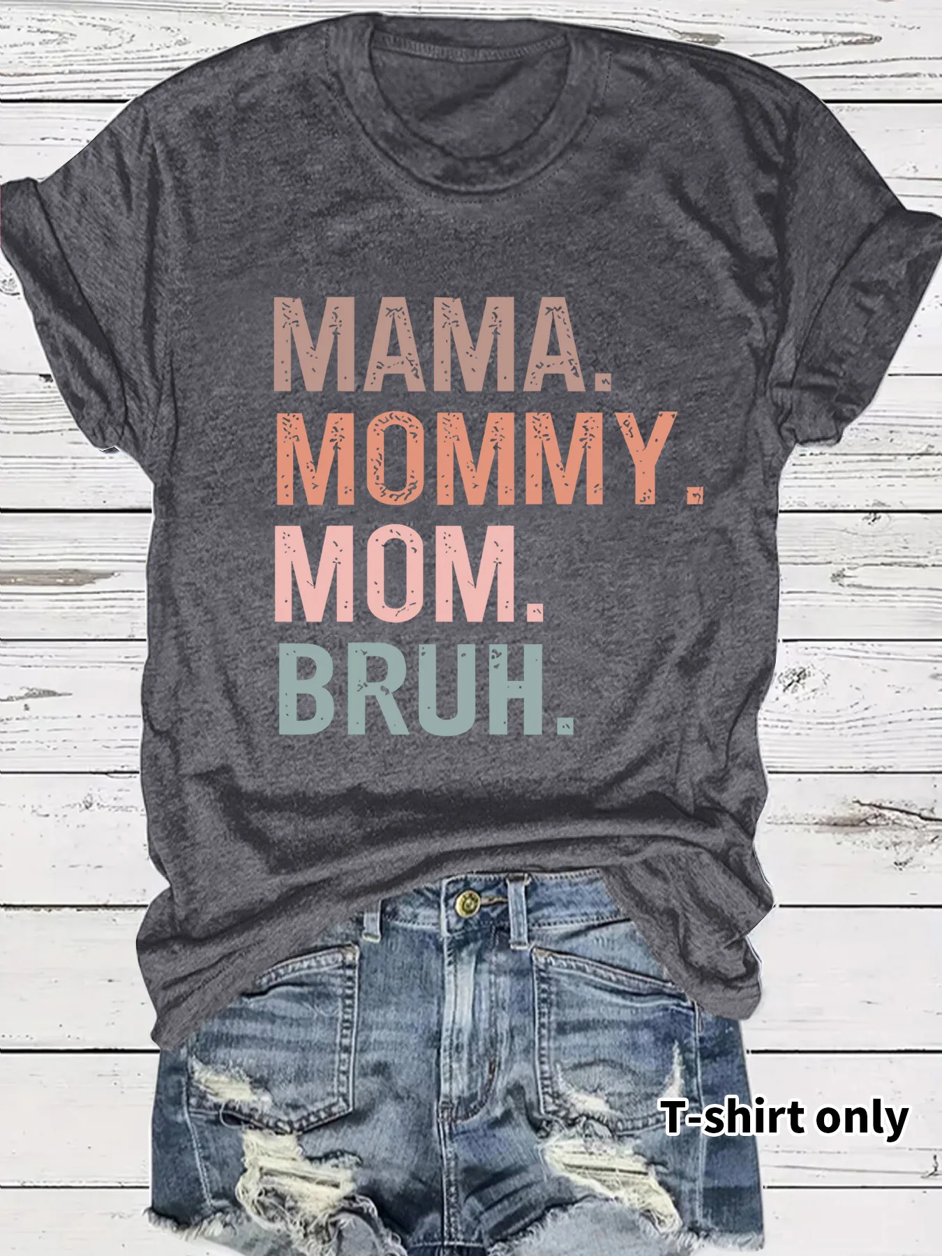 Women's T-shirt Short Sleeve T-Shirts Streetwear Vocabulary Words/Name display picture 4