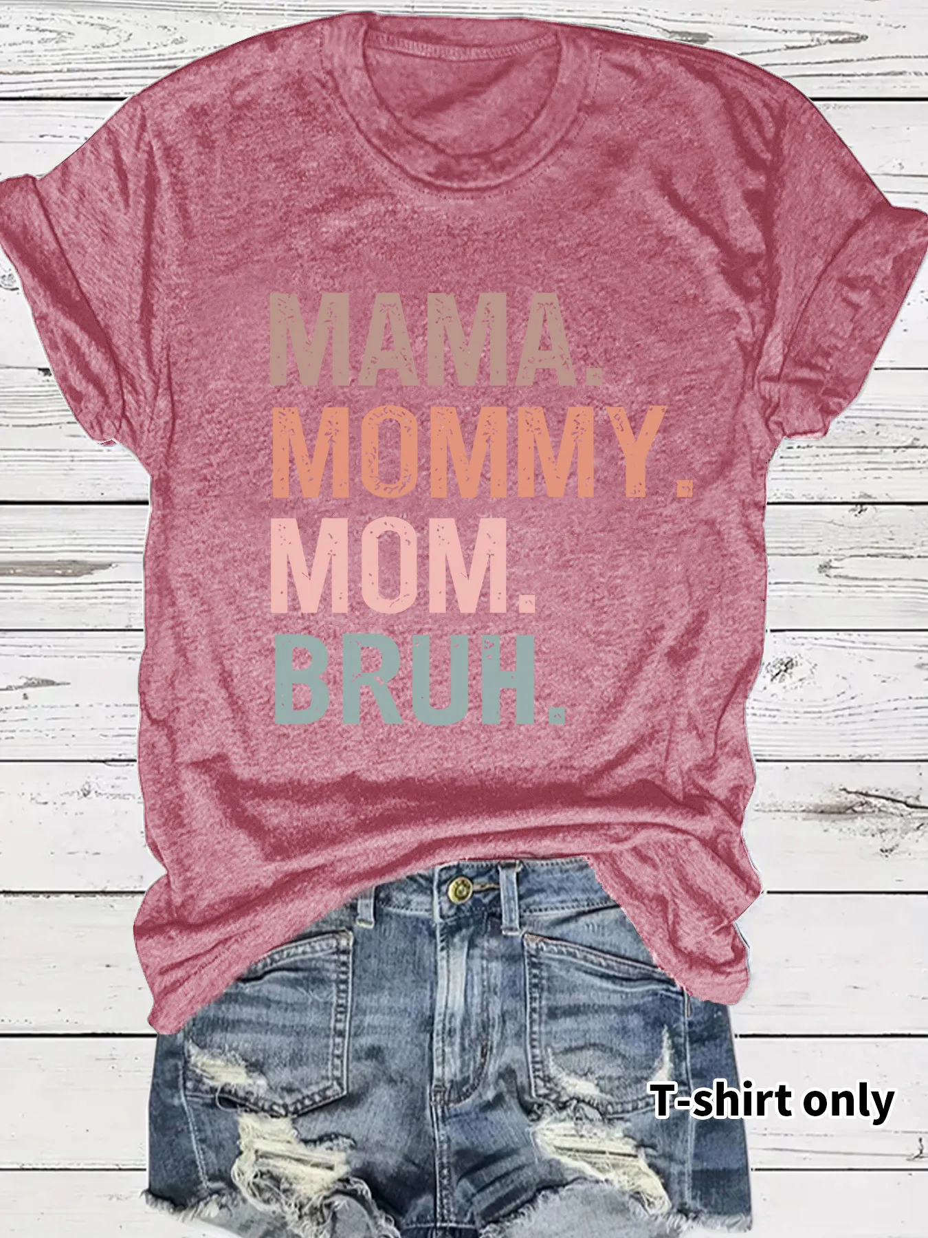 Women's T-shirt Short Sleeve T-Shirts Streetwear Vocabulary Words/Name display picture 7