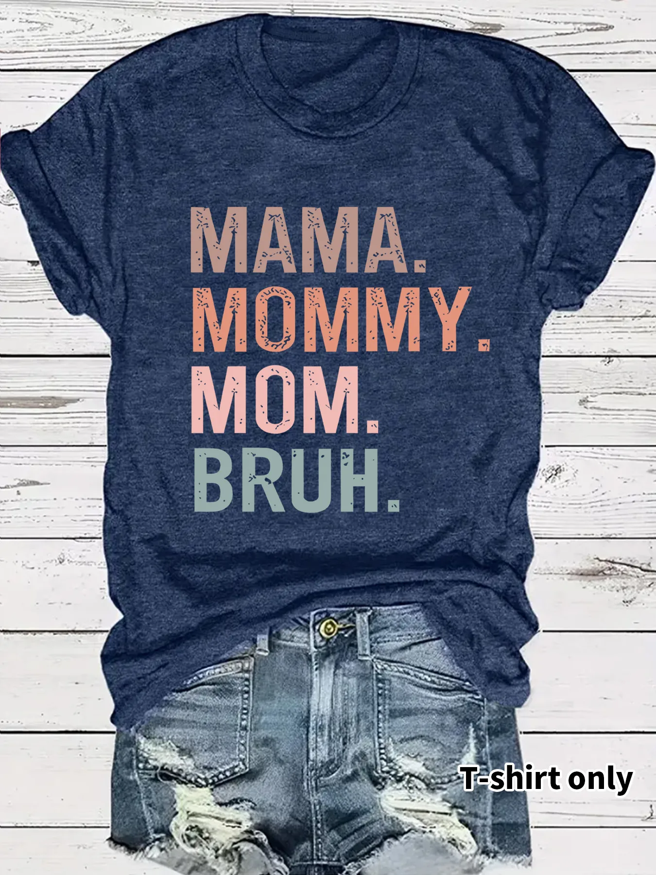 Women's T-shirt Short Sleeve T-Shirts Streetwear Vocabulary Words/Name display picture 8