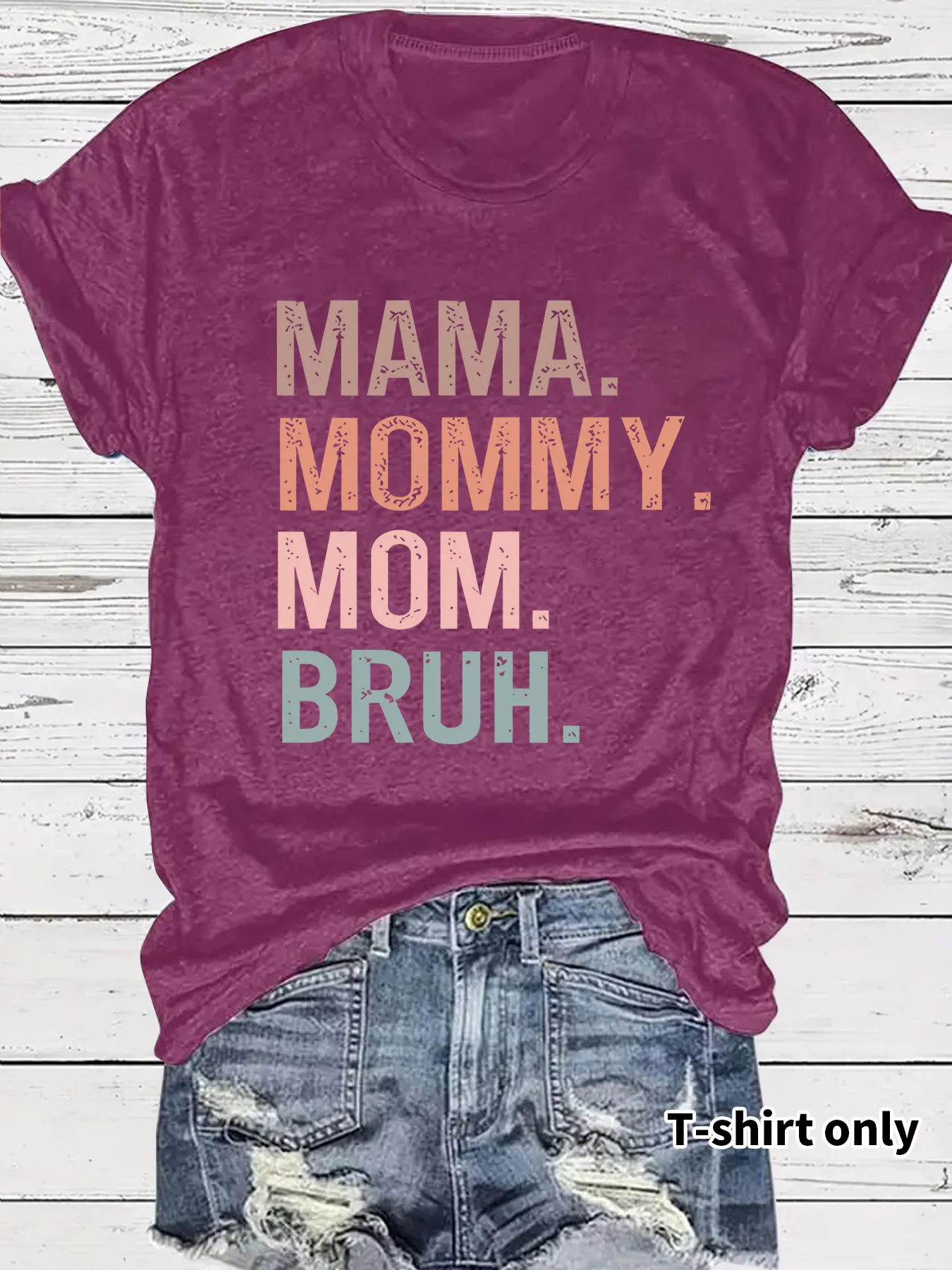 Women's T-shirt Short Sleeve T-Shirts Streetwear Vocabulary Words/Name display picture 10