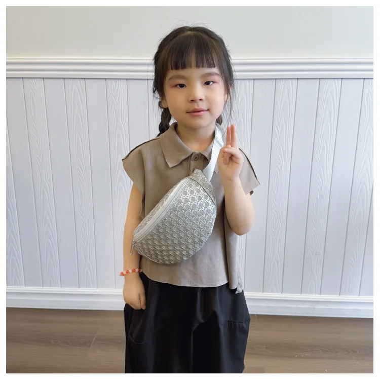 Kid'S PU Solid Color Preppy Style Classic Style Square Zipper Shoulder Bag display picture 3