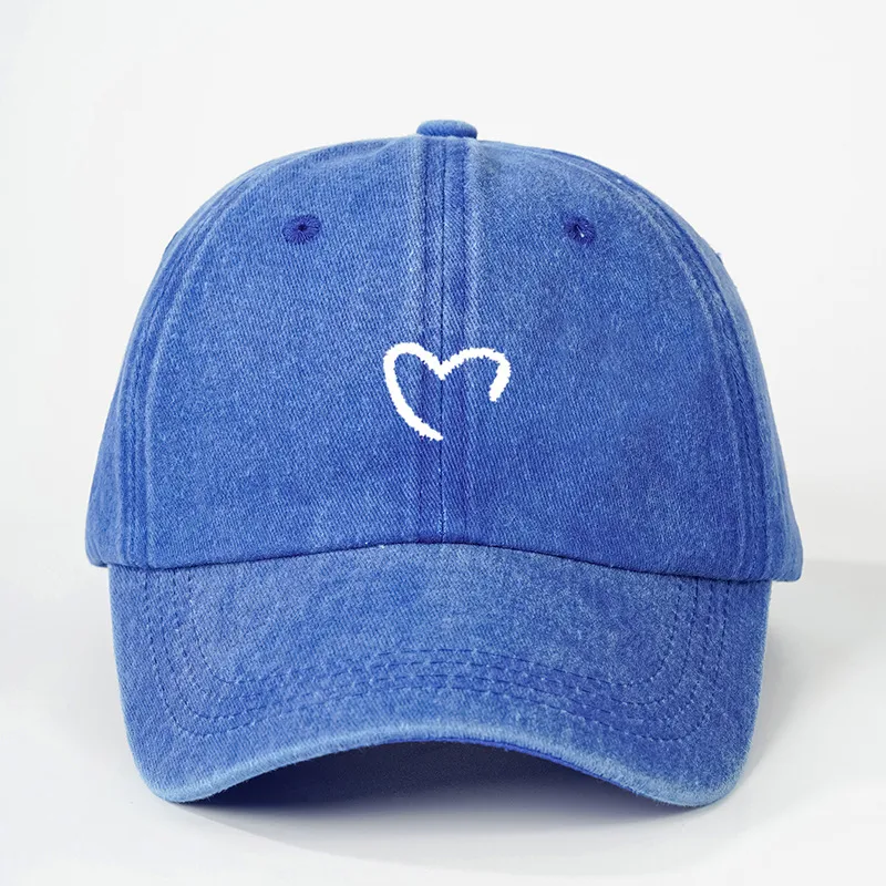 Unisex Casual Simple Style Streetwear Heart Shape Embroidery Curved Eaves Baseball Cap display picture 7