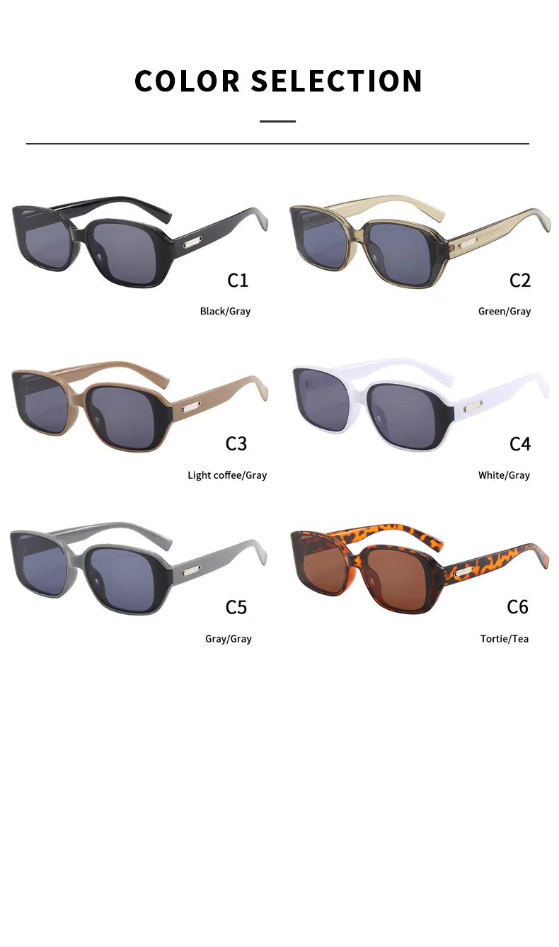 Casual Retro Classic Style Sunglasses Pc Square Full Frame Glasses display picture 9