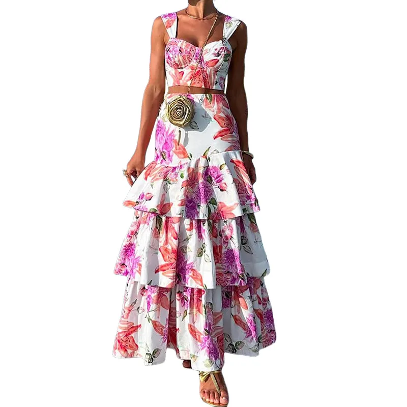 Holiday Street Women's Temperament Commuter Streetwear Printing 4-Way Stretch Fabric Polyester Skirt Co-ord Set Shorts Sets display picture 6