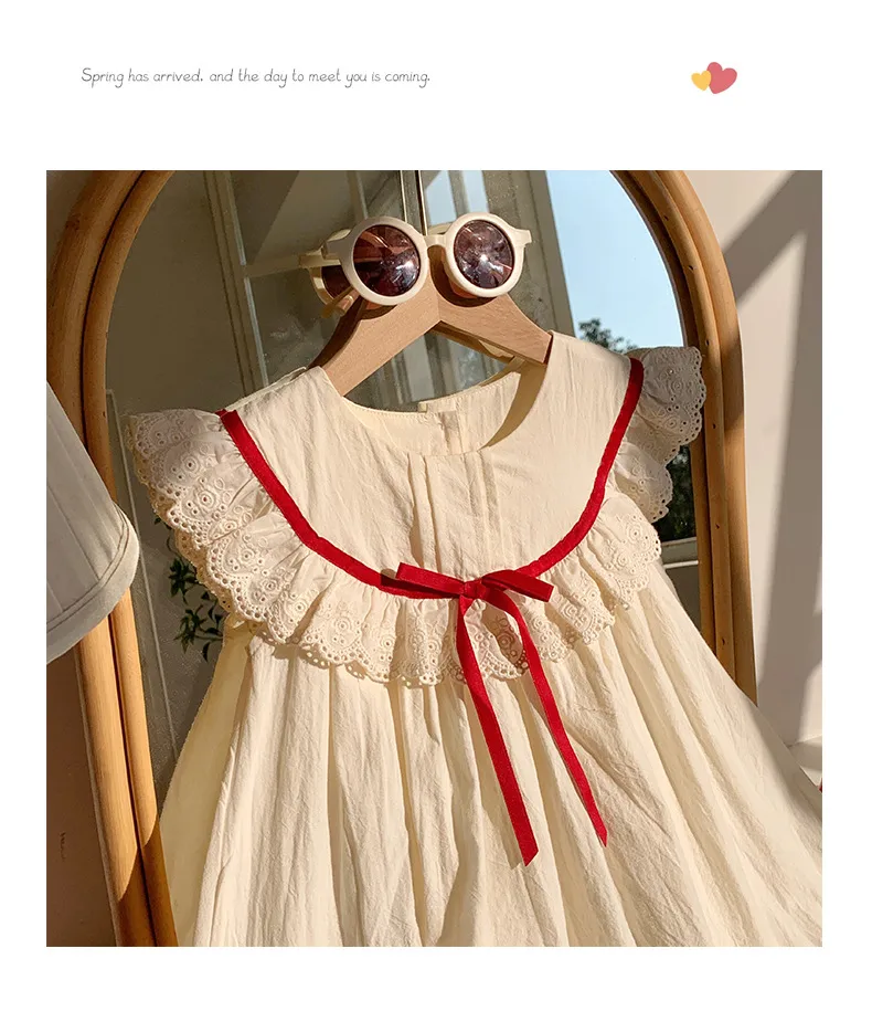 Girl'S Casual Simple Style Streetwear Solid Color Cotton Girls Dresses display picture 2