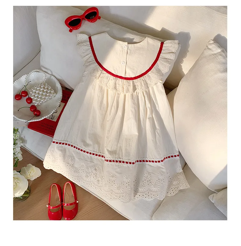 Girl'S Casual Simple Style Streetwear Solid Color Cotton Girls Dresses display picture 8