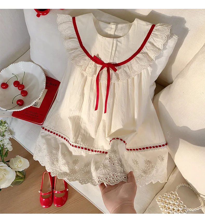 Girl'S Casual Simple Style Streetwear Solid Color Cotton Girls Dresses display picture 9