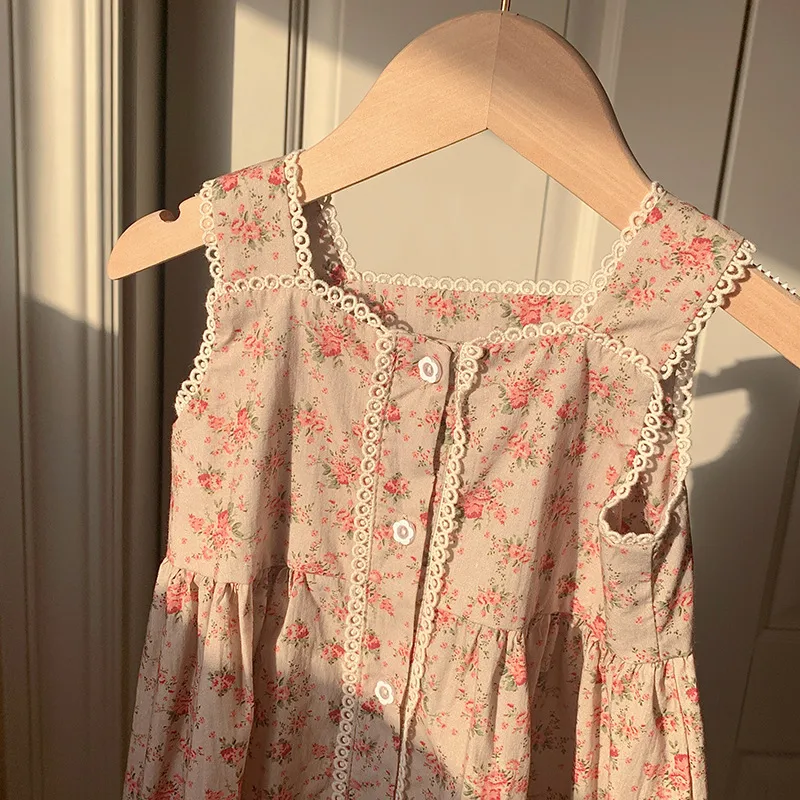 Girl'S Cute Streetwear Flower Cotton Girls Dresses display picture 17