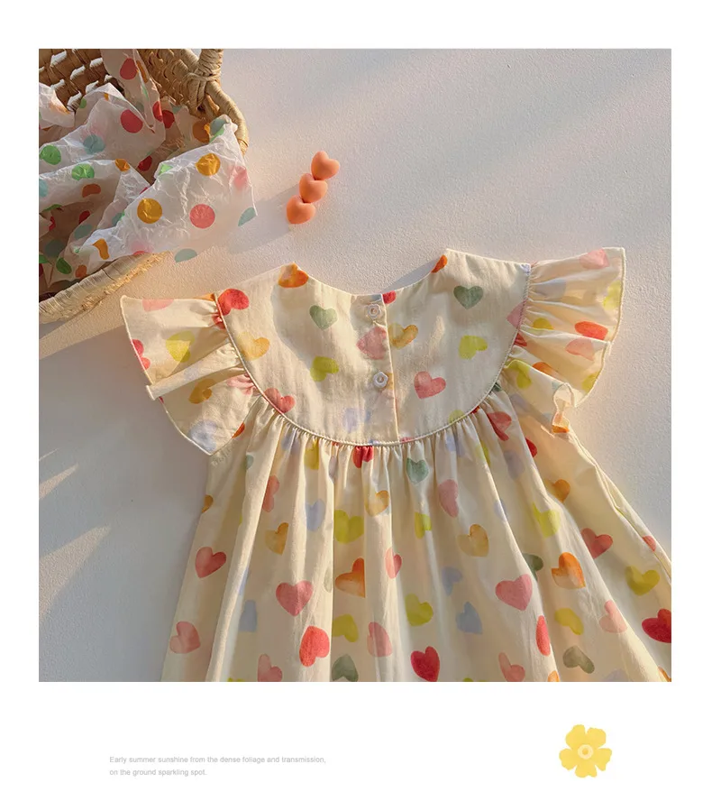 Girl'S Cute Streetwear Heart Shape Cotton Girls Dresses display picture 3