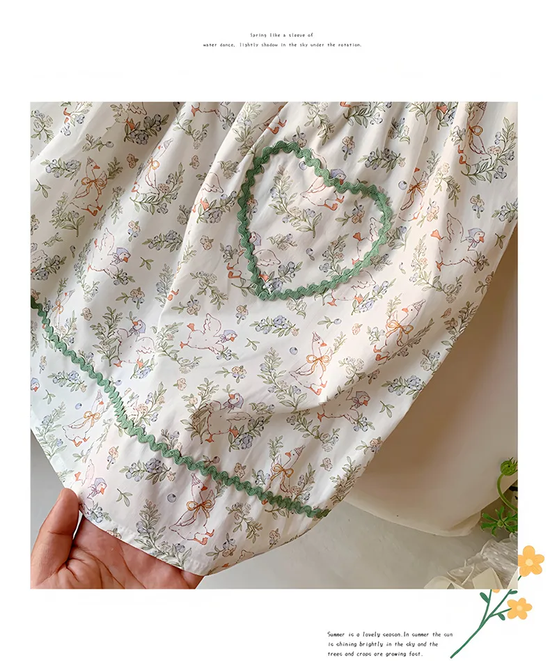 Girl'S Cute Simple Style Animal Leaf Cotton Girls Dresses display picture 15