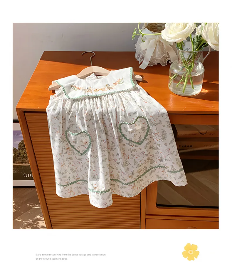 Girl'S Cute Simple Style Animal Leaf Cotton Girls Dresses display picture 19