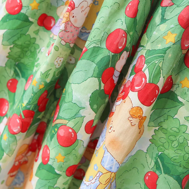 Girl'S Casual Cute Cherry Cotton Girls Dresses display picture 5
