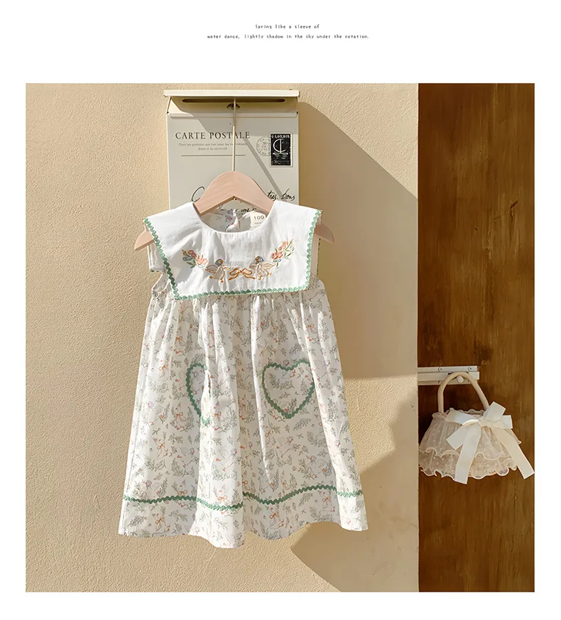 Girl'S Cute Simple Style Animal Leaf Cotton Girls Dresses display picture 23