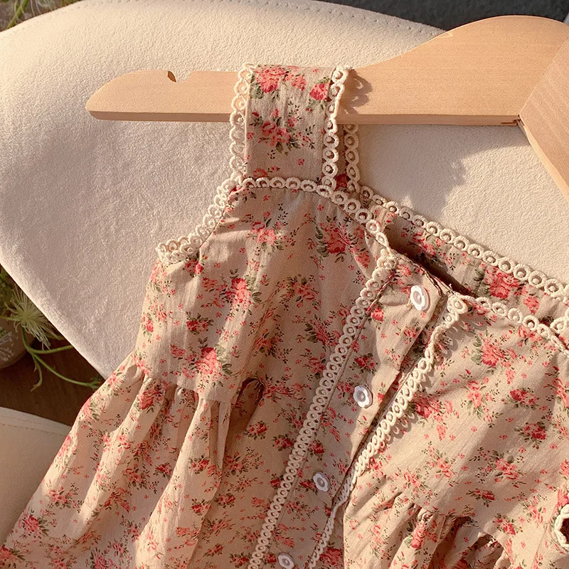 Girl'S Cute Streetwear Flower Cotton Girls Dresses display picture 2