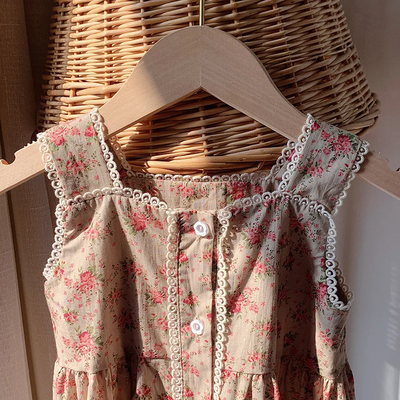 Girl'S Cute Streetwear Flower Cotton Girls Dresses display picture 7