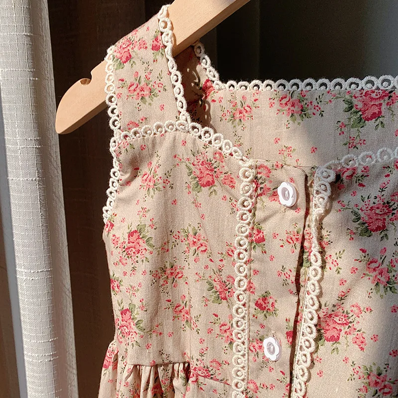 Girl'S Cute Streetwear Flower Cotton Girls Dresses display picture 8